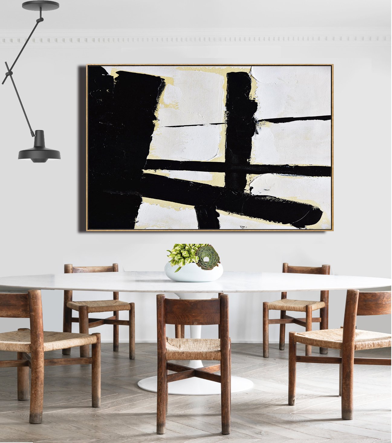 Horizontal Palette Knife Minimalist Art #C41Z - Click Image to Close